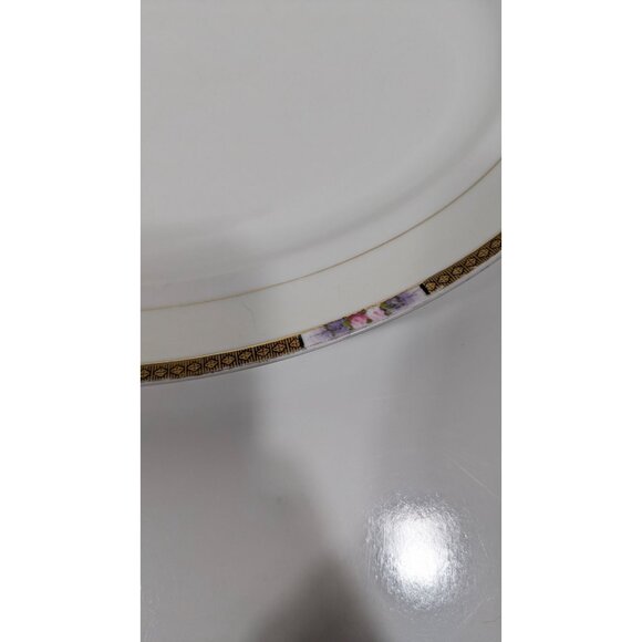 Noritake Chanossa Oval Serving Platter Porcelain Gold Floral Trim Vintage - Picture 7 of 16